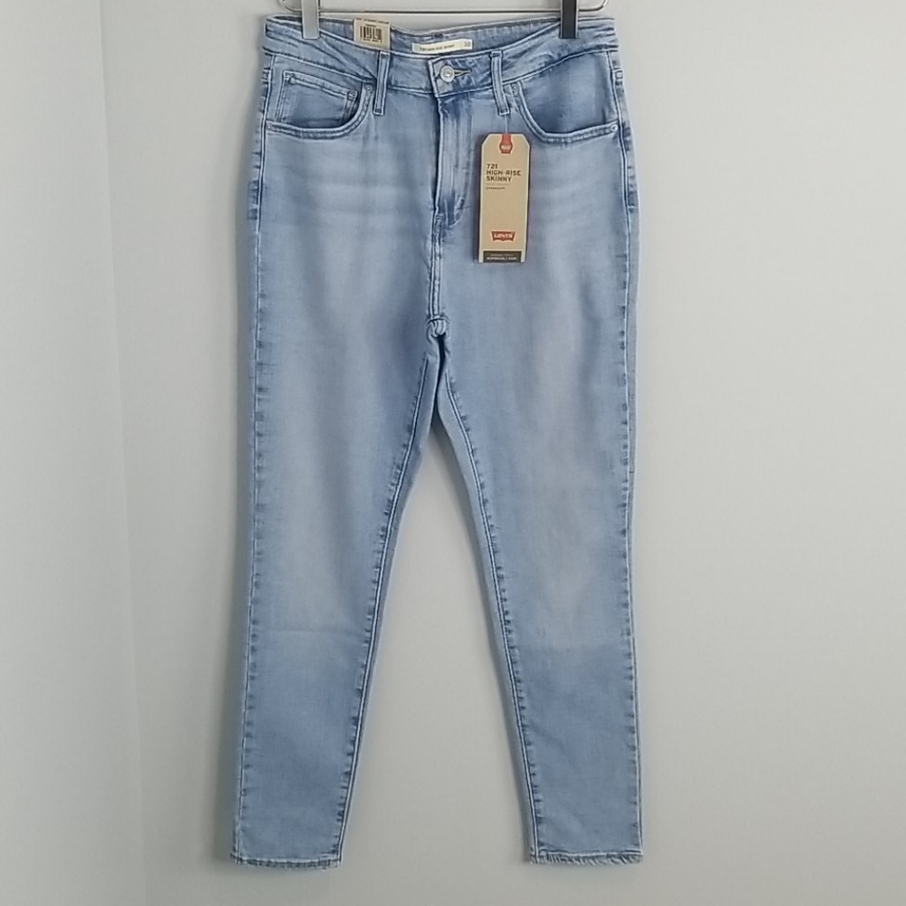 Levi's 721 High Rise Skinny Light Wash Jeans 10 30